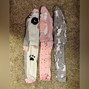 Carter's Kids 2 Piece Pajama Sets - Pink and Gray